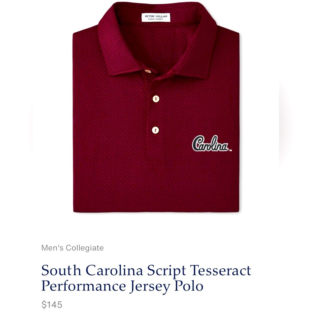 PETER MILLAR South Carolina Script Tesseract Performance Jersey Polo